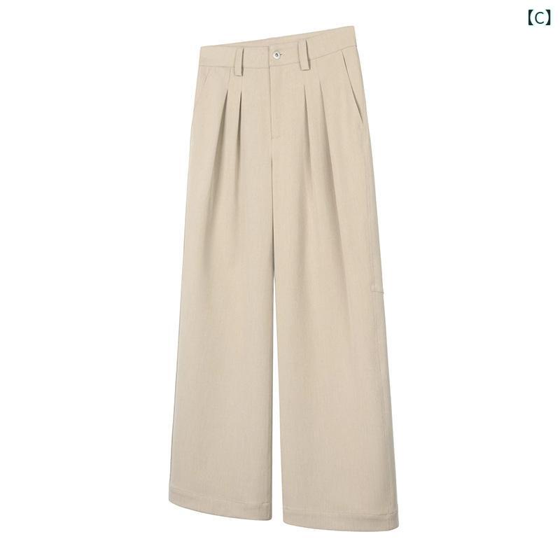 ロングパンツ レディース スラックス ワイドパンツ ハイウエスト ストレートパンツ...