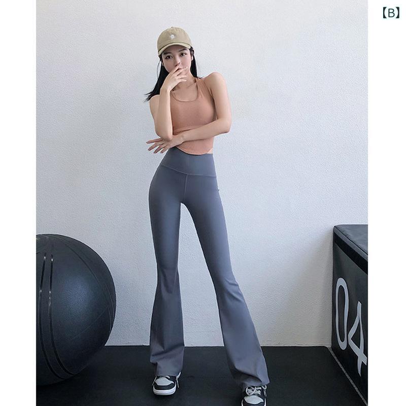 ロングパンツ レディース ヨガパンツ 美脚 フレアパンツ スポーツウェア ハイウエ...