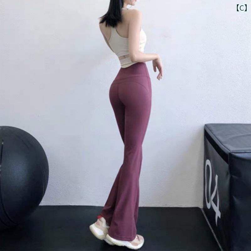 ロングパンツ レディース ヨガパンツ 美脚 フレアパンツ スポーツウェア ハイウエ...