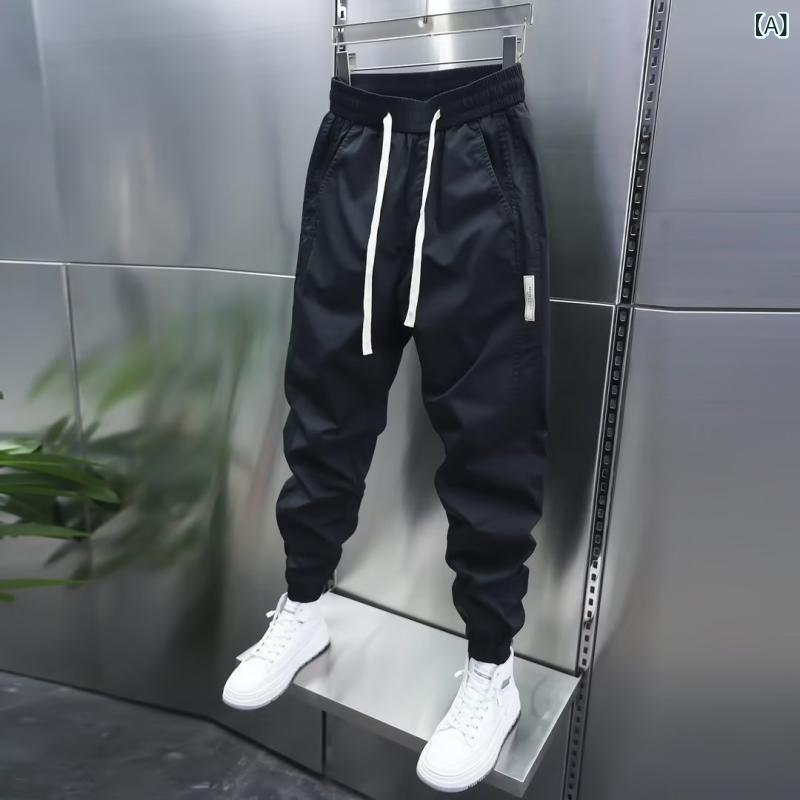 ジョガーパンツ メンズ ストレッチパンツ 伸縮 ロングパンツ スキニー ジョガー テ...