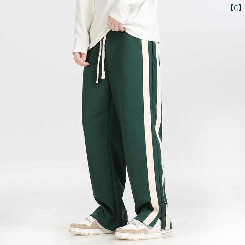 ロングパンツ メンズ ストレートパンツ ワイドパンツ スウェットパンツ ボトムス ...