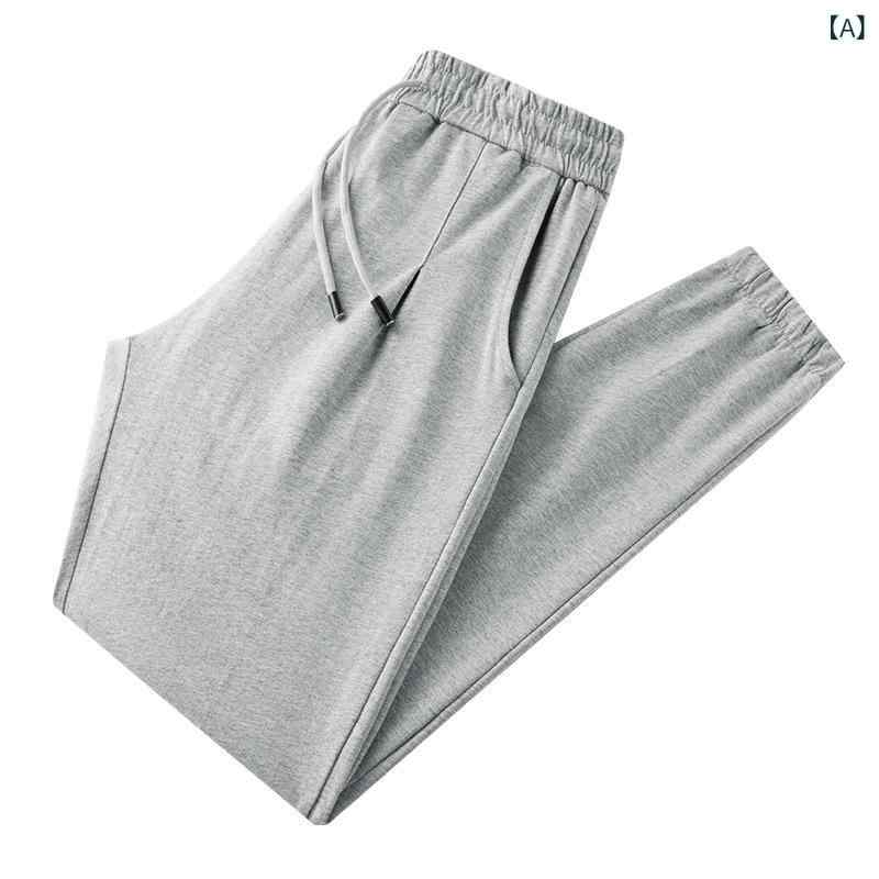 ロングパンツ メンズ カジュアル コットン素材 スウェットパンツ ワイド ストレー...