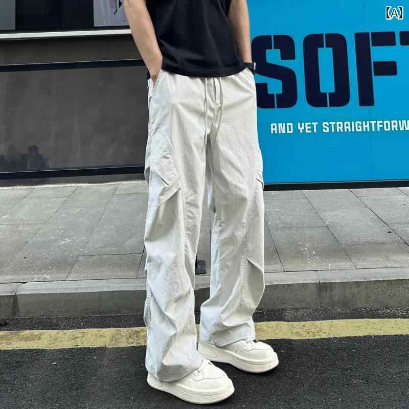 樂天商城 - ロングパンツ メンズ 速干パンツ 接触冷感 カーゴパンツ 薄手 軽量 涼しい 撥水 アウトドア スポーツ 釣り ジョガーパンツ 動きやすい ゆったり 裾絞り 紫外線対策 夏用 ロング丈 ストレート