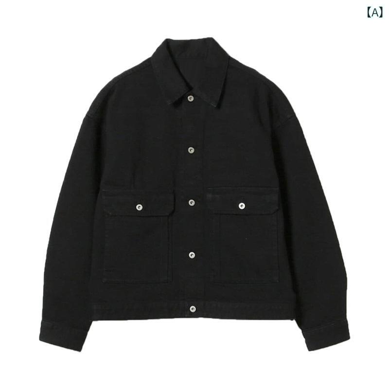 デニムジャケット メンズ 長袖 ゆったり オーバーサイズ ビッグシルエット カジュ...