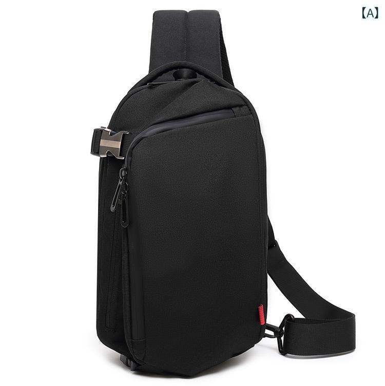 Rakuten - ボディバッグ メンズ ショルダーバッグ 斜め掛けバッグ ワンショルダー 撥水加工 多機能 大容量 ポケット多数 収納しやすい 通勤 通学 アウトドア カジュアル 縦型 軽量 丈夫 街歩き スポーツ