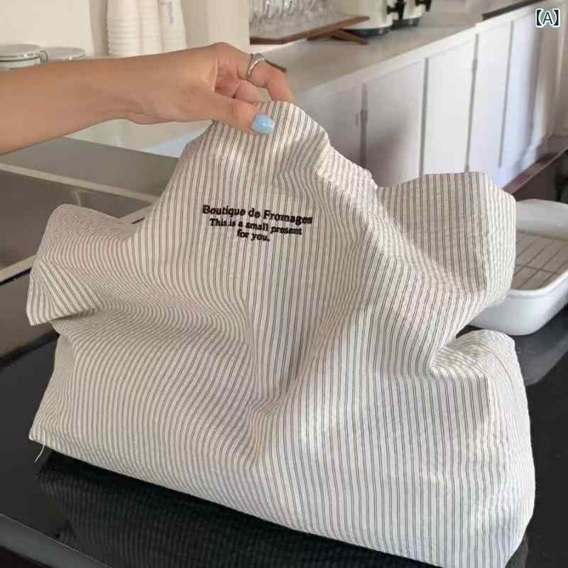 トートバッグ レディース ストライプ キャンバスバッグ 大容量 ショルダーバッグ ...