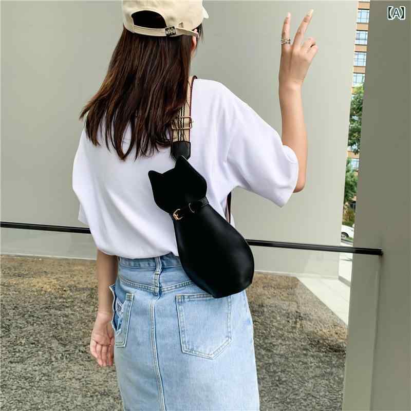 ショルダーバッグ レディース 猫モチーフ 斜め掛けバッグ ぬいぐるみ風 寛ベルト付き 肩掛けカバン 通学バッグ 柔らかい素材 かわいい 小物収納 軽量 持ち運びやすい 大容量 お出かけ