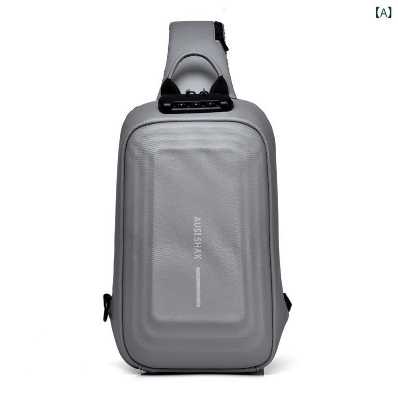 Rakuten - ボディバッグ メンズ ショルダーバッグ 斜め掛け 防水 撥水 USBポート付き 収納力抜群 大容量 軽量 整理整頓 丈夫 通勤 通学 旅行 おしゃれ カジュアル シンプル
