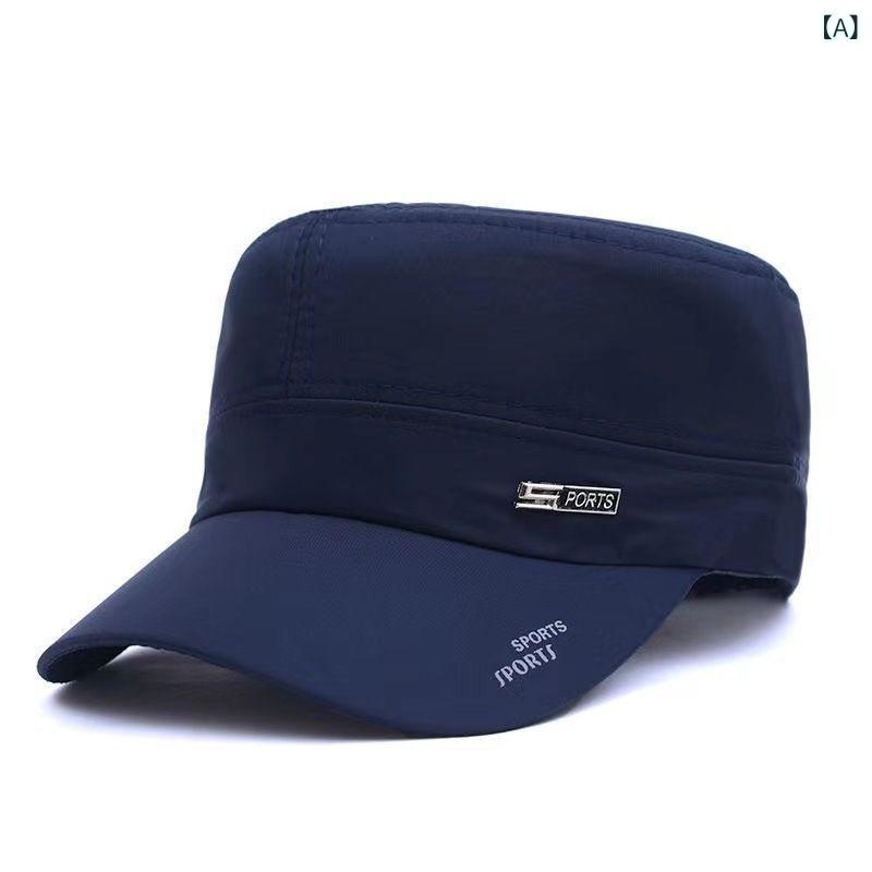 Hats - キャップ メンズ スポーツ帽子 アウトドア 日よけ帽子 軽量 薄手 速干 紫外線対策 釣り 登山 通気性 速乾素材 フィット感 調節可能 無地 シンプル おしゃれ カジュアル 持ち運び便利 夏用帽子