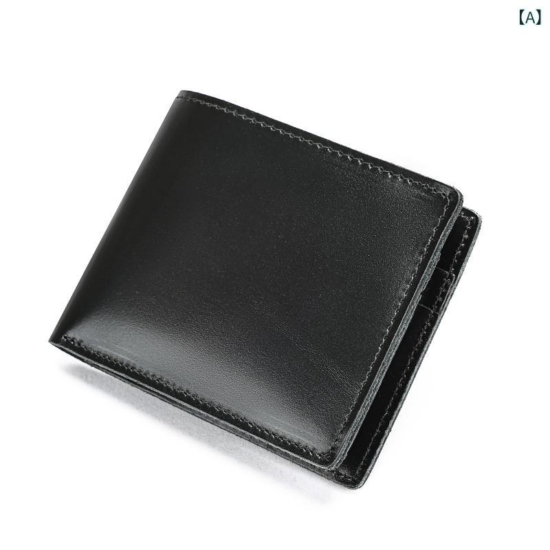 Other - 二つ折り財布 メンズ 革レザー 財布 折りたたみ 小銭入れ付き 二つ折り カード収納 大容量 コンパクト 薄型 ヴィンテージ風 レトロ感 ビジネス カジュアル 経年変化を楽しむ 使いやすい シンプル