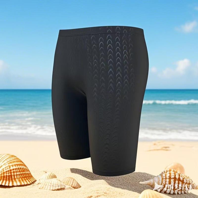 メンズ水着 5分丈 フィットネス スイムパンツ ボックス型 撥水素材 競泳パンツ スパッツ型 温泉 海水浴 プール 大き…