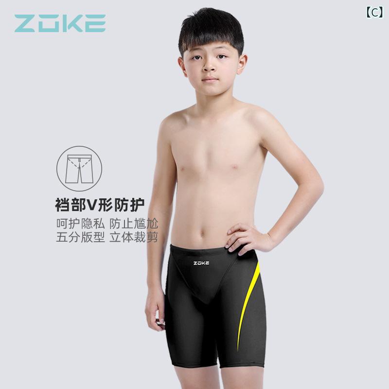 kbox楽天市場店の水着 キッズ 男児 競泳パンツ フィットネス 5分丈 ボックス型 スイムウェア スイミング 練習用 撥水加工 速乾 ストレッチ ジュニア 水泳用品 動きやすい スクール用 海水浴 プール 伸縮素材｜アングル3