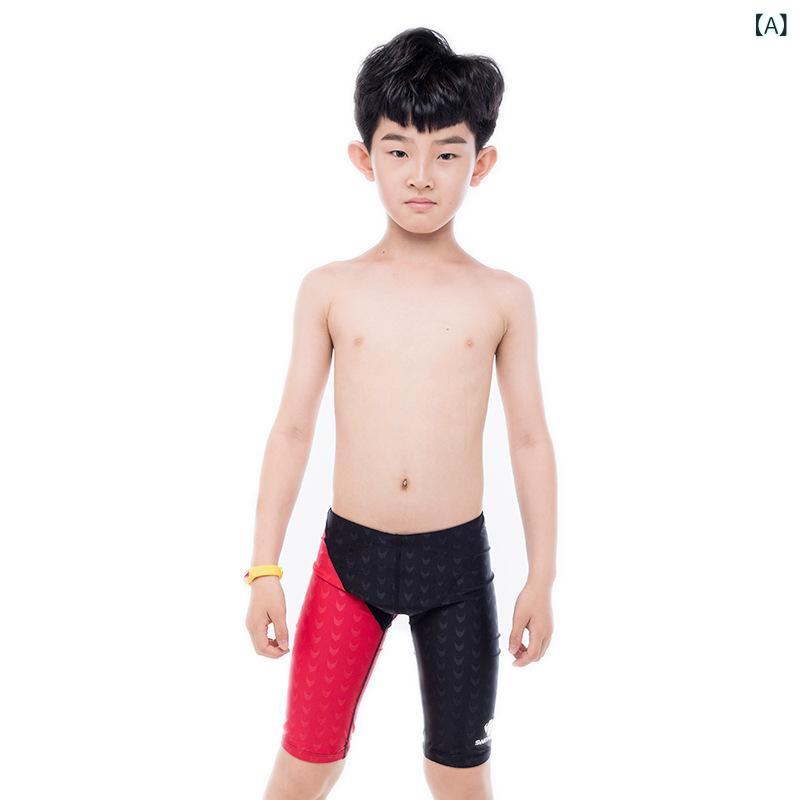 水着 メンズ 競泳水着 男の子 スクール水着 5分丈 ボックス型 スイムパンツ 子供用 スイムウェア 練習用 競技用 撥水加工 耐久性 速乾 ..