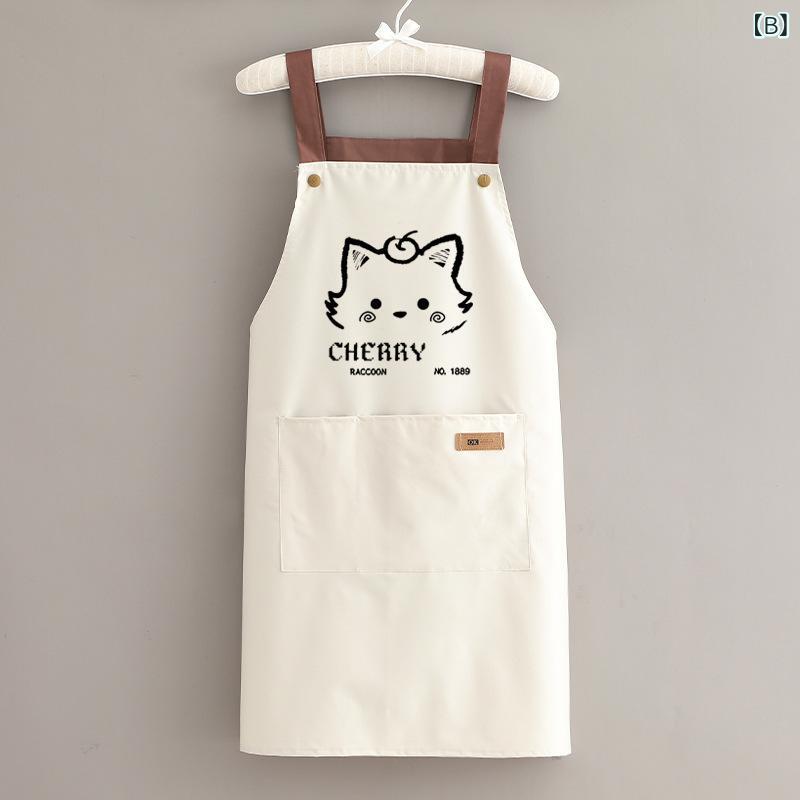 エプロン 男女兼用 防水エプロン キッチンエプロン おしゃれ 撥水加工 防汚加工 料...