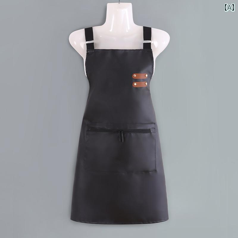 エプロン レディース メンズ 防水 防油 レザー調 おしゃれ 作業用 厨房 カフェ 汚れにくい 拭き取り簡単 料理 調理 飲食店 シンプル 無地 男女兼用 耐久性 ワークエプロン キッチン 調理実習 作業用エプロン 汚れが落ちやすい