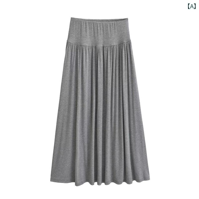 ロングスカート レディース チュールスカート プリーツスカート ロング丈 フレア Aライン ウエストゴム 無地 マキシ丈 ボトムス 体型カバー 動きやすい 通勤 通学 お出かけ カジュアル 春夏秋