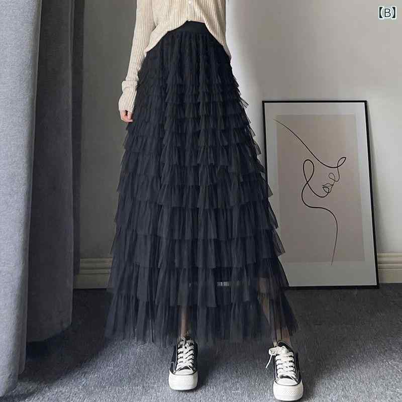 ロングスカート レディース チュールスカート マキシ丈 ボリューム フレアスカート...
