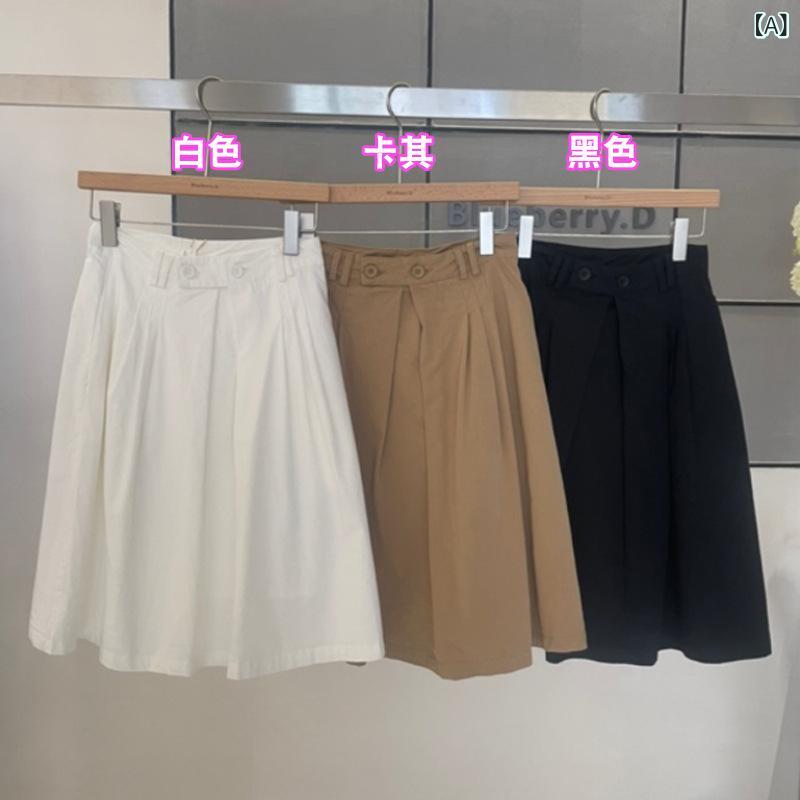ロングスカート レディース Aラインスカート ミモレ丈 フレアスカート ハイウエスト ウエストゴム 無地 通勤 オフィス お出かけ インナーパンツ付き 裏地付き 体型カバー 動きやすい 通年使用