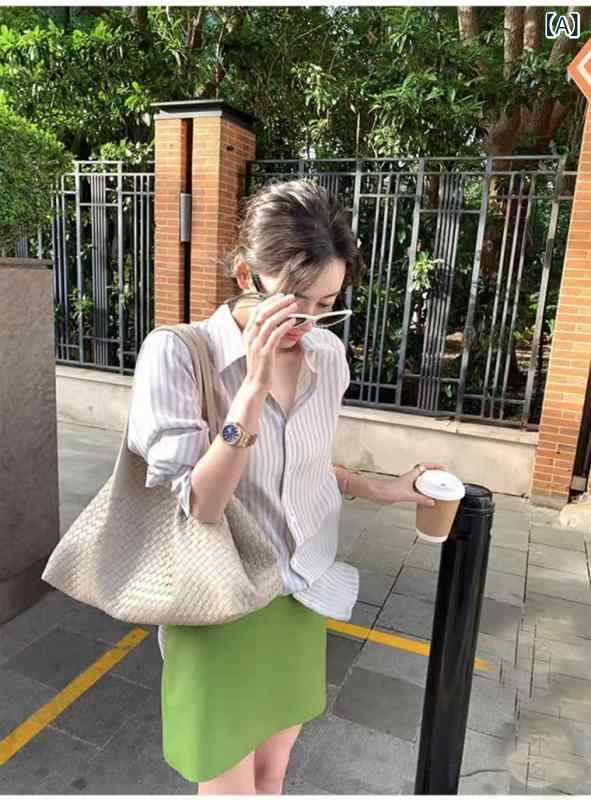 乐天商城 - ミニスカート レディース サテン素材 台形スカート Aライン ハイウエスト 美脚 無地 膝上丈 フレアシルエット 動きやすい シンプル オフィス カジュアル デート お出かけ 通勤 春夏秋 2色展開