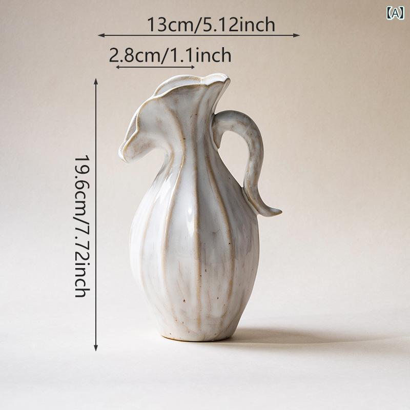 China Ornaments - 花瓶 陶器 北欧 フラワーベース おしゃれ 花器 生花 ドライフラワー シンプル モダン リビング 玄関 卓上 インテリア雑貨 飾り物 オブジェ 花入れ 安定感 水入れ可能 倒れにくい 傷防止 模様替え 部屋作り 空間演出