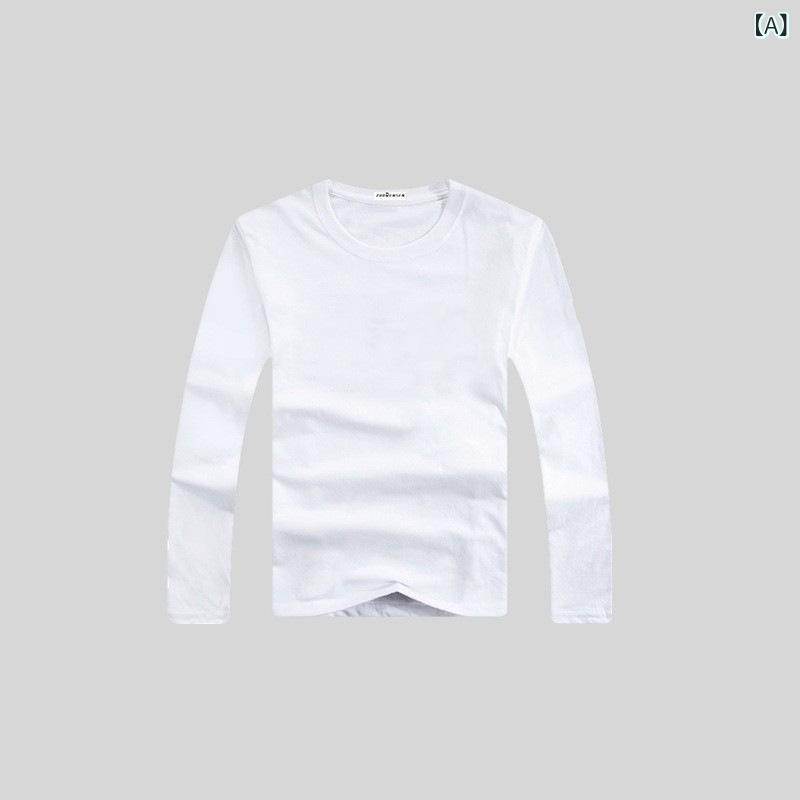 Tシャツ メンズ 長袖 カットソー クルーネック ロングTシャツ 大きいサイズ トップス インナー 無地 シンプル カジュアル コットン混素材 ゆったり シルエット 通気性 吸汗 速乾 動きやすい スポーツ アウトドア 秋服 冬服 オールシーズン