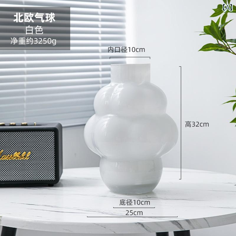 摆饰 - フラワーベース 花瓶 ブラック ガラス おしゃれ 北欧 泡 飾り瓶 インテリア 雑貨 花器 オブジェ 玄関 リビング ダイニング 卓上 安定感 使いやすい 観葉植物 ドライフラワー アレンジメント 飾る 空間演出 贈り物 プレゼント