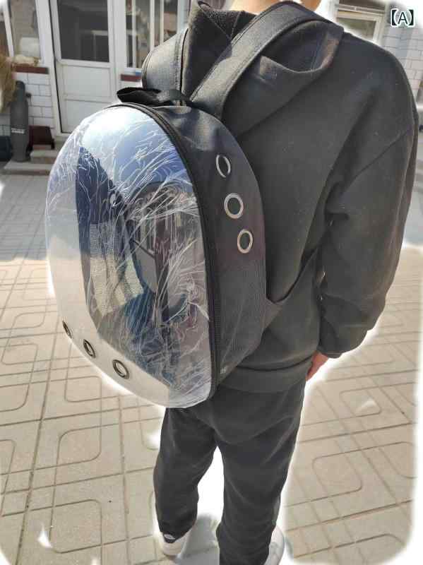 ペットキャリーバッグ 猫用 リュック型 通気性 宇宙船カプセル型 ペット用リュック...