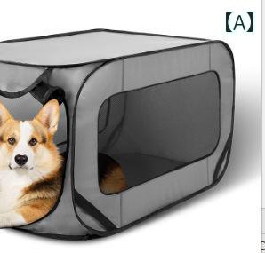 Rakuten - ペットサークル 犬 猫 折りたたみ ケージ メッシュ 屋根付き サークル ゲージ 小型犬 中型犬 室内 屋外 持ち運び 組み立て簡単 通気性抜群 収納しやすい ペット用テント プレイサークル 簡易ケージ