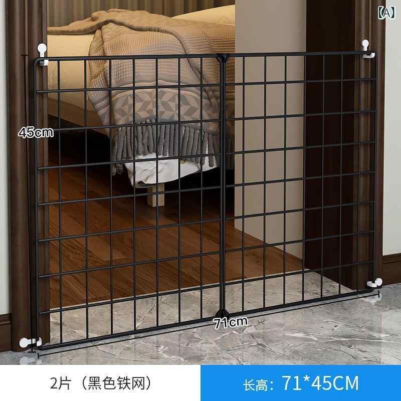 Rakuten - ペットフェンス 小型犬用 室内用 サークル ドア付き 犬用ゲージ 柵 飛び出し防止 仕切り 簡単設置 組み立て式 屋内用 室内柵 ペットサークル 犬用品 ペットゲート 頑丈 ケージ ペット用柵 折りたたみ可能