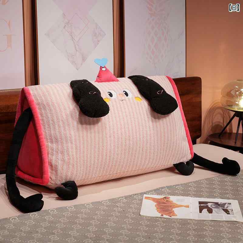 三角クッション レディース 背もたれクッション クッション 三角枕 枕 ロング 長方形 ベッドサイド ソファ 椅子用 腰当て 抱き枕 ぬいぐるみ 昼寝 読書用 まくら クッションカバー 洗える 取り外し可能 収納しやすい kbox-10303190 kbox楽天市場店 サンプル画像2