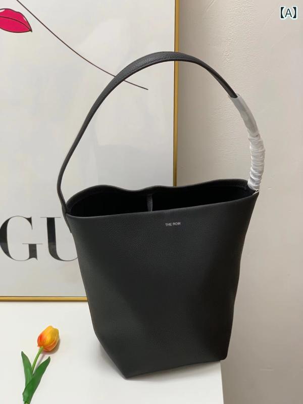 トートバッグ レディース 牛革素材 革レザー 大容量 通勤 ショルダーバッグ バケツ型 かばん 鞄 肩掛け 斜め掛け オフィス 通学 お出かけ シンプル 丈夫 整理整頓しやすい収納力