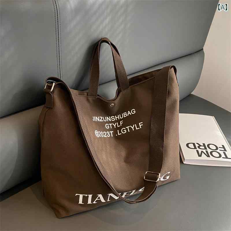 ショルダーバッグ レディース 帆布 キャンバス トートバッグ 斜め掛けバッグ バケ...