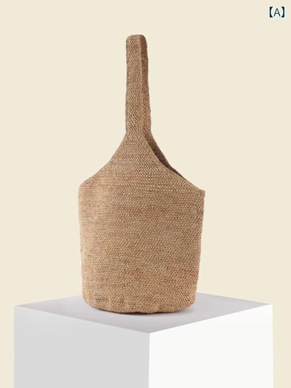 カゴバッグ レディース トートバッグ ラフィア調 ショルダーバッグ 夏 大容量 軽量 編み込み 手提げバッグ リゾート ビーチ 浴衣 海水浴 お出かけ 収納しやすい 通勤 旅行 通学 サマーバッグ 麦わら風 鞄