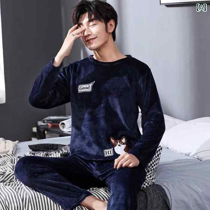 Pajamas - パジャマ メンズ 冬用 フリース 厚手 セットアップ あったか ルームウェア 上下セット 前開き 長袖 防寒 保温 部屋着 暖かい もこもこ 柔らかい 生地 寝巻き 冬暮らしに便利な前開きタイプで着脱が簡単