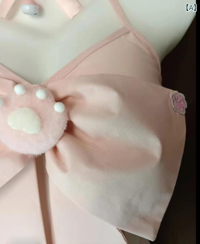 Pajamas - ルームウェア レディース 猫耳付き パジャマ 上下セット かわいい フリル リボン 装飾 ふわふわ もこもこ 防寒 暖かい 部屋着 コスプレ風 柔らかい肌触り 伸縮性あり 通気性抜群 お泊まり会 女子会 寝巻き