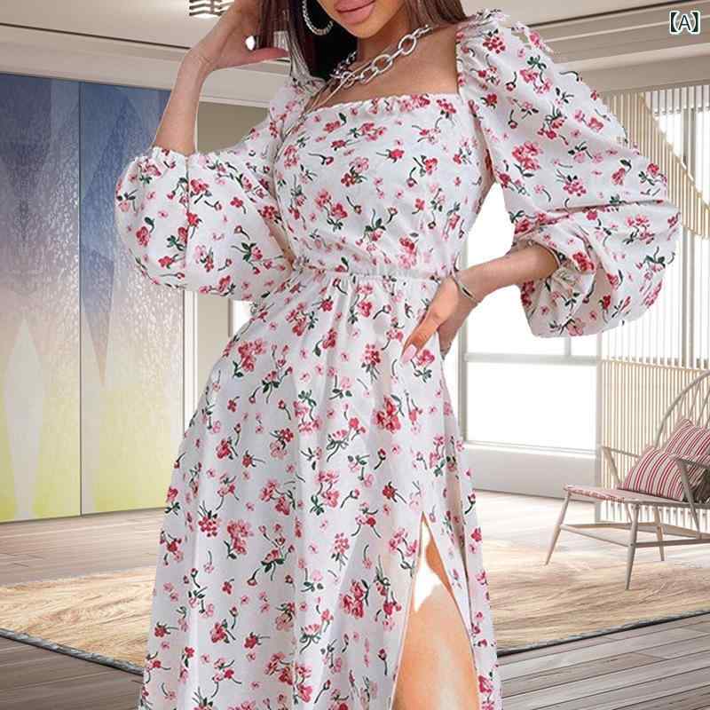 樂天商城 - ワンピース レディース ドレス ロング丈 長袖 スリット入り タイト マキシ丈 ロングドレス セクシー きれいめシルエット 無地 シンプル デイリー パーティー 発表会 演奏会 結婚式 二次会 通勤 通学