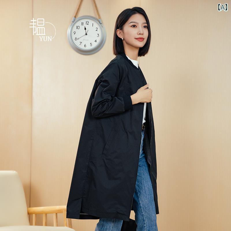 校服 - コート レディース ロング丈 アウター 長袖 ゆったり 無地 シンプル 防寒 厚手 体型カバー 通勤 通学 カジュアル 秋冬 お出かけ 防寒対策 暖か 保温性に優れたロングコート
