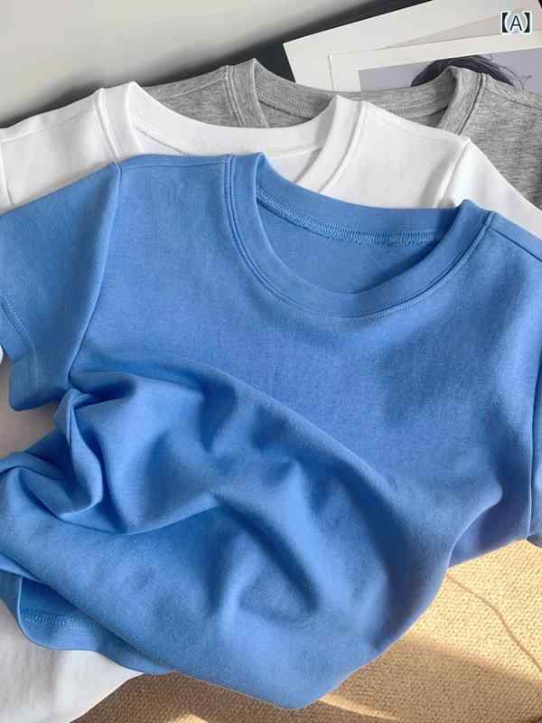 Tシャツ レディース 半袖 トップス カットソー クルーネック 涼感 接触冷感素材 伸縮性 通気性 カジュアル ゆったり 体型カバー 無地 シンプル 普段着 デイリー使い 通勤 通学 動きやすい