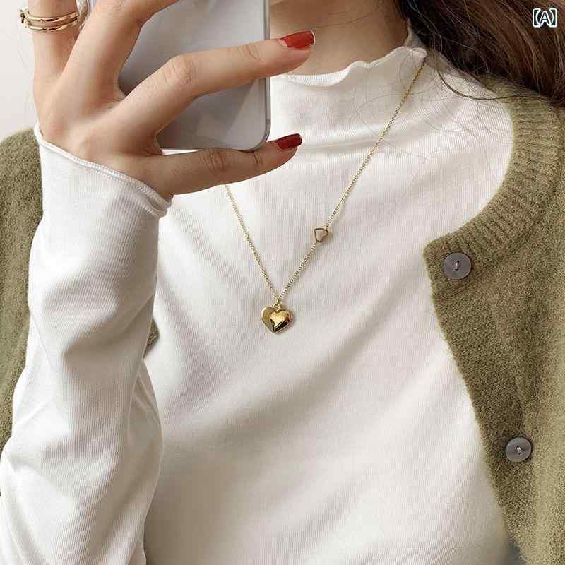 長袖Tシャツ レディース ハイネック メロウフリル 無地 インナー 秋冬 防寒 あった...
