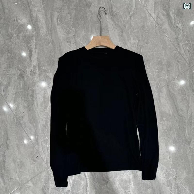 Long Bodysuits - ニット レディース セーター シルクウール混 クルーネック プルオーバー 長袖 無地 防寒 保温 インナー トップス 伸縮性 柔らかい 厚手 チクチクしにくい 重ね着 暖かい 保温性抜群