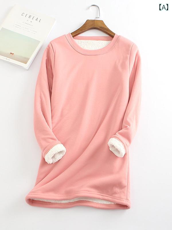 長袖Tシャツ レディース インナー カットソー 裏起毛 厚手 保温 防寒 暖かい スリ...