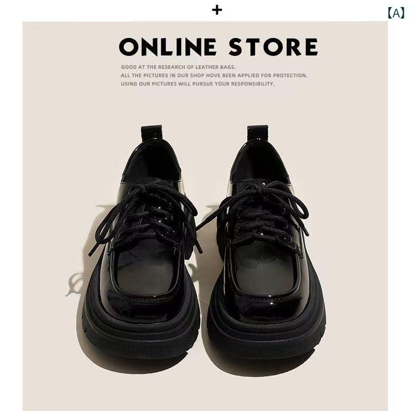 ローファー レディース 厚底 レースアップシューズ おじ靴 革靴 革レザー調 ラウンドトゥ 軟らかい底 歩きやすい 通勤通学 オフィス カジュアル マニッシュ 疲れにくい 安定感 履きやすい