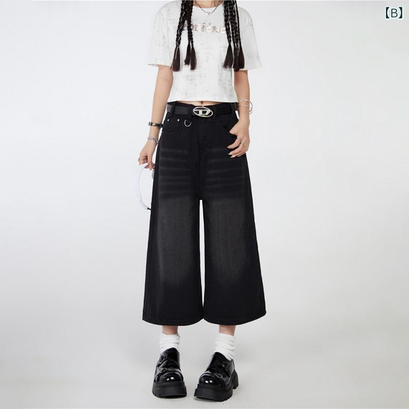 ショートパンツ レディース デニム 七分丈 パンツ 五分丈 ワイドパンツ ジーパン ...