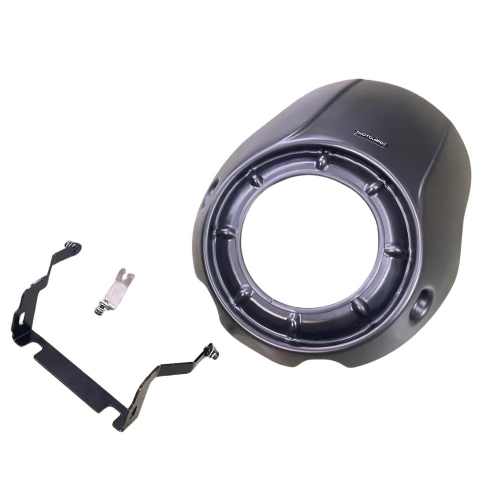 タイのバイクパーツメーカーの『MotolordD』のCL250/500用ヘッドライトカウルです。 個性的な外観を演出し、また大事なメーターを雨雪から守ります。 ※装着画像のヘッドライトカバーは付属していません。 ・ヘッドライトステーのボルトを緩めて、カウルのステーをヘッドライトステーで挟み込みます。 ・取り付けたステーにカウルを取り付けます。 適合車種:HONDA CL250/500 MC57 PC68 タイのバイクパーツメーカーの『MotolordD』のCL250/500用ヘッドライトカウルです。 個性的な外観を演出し、また大事なメーターを雨雪から守ります。 【取り付け手順】 ・ヘッドライトステーのボルトを緩めて、カウルのステーをヘッドライトステーで挟み込みます。 ・取り付けたステーにカウルを取り付けます。 ※装着画像のヘッドライトカバーは付属していません。