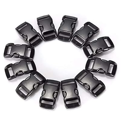 [Aibboyi] バックル 10mm サイドリリースバックル 50個 差し込みバックル 10mm対応 ブラック プラスチックバックル