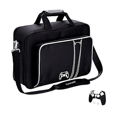 G-STORY PS5 収納用バッグ 保護ケース PS5 キャリーバッグ 大容量 旅行用 多機能対応 肩掛け 小物収納可 持ち運び 防塵 防水 耐衝撃 保護用 (柄のみ)