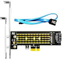 GLOTRENDS M.2 SATA変換アダプター 、M.2 SATA拡張ボード、6Gbps 拡張カード、M.2 NGFF SATA SSD to SATA I/II/IIIに対応、SATAケーブルとM.2ネジ付き(2)