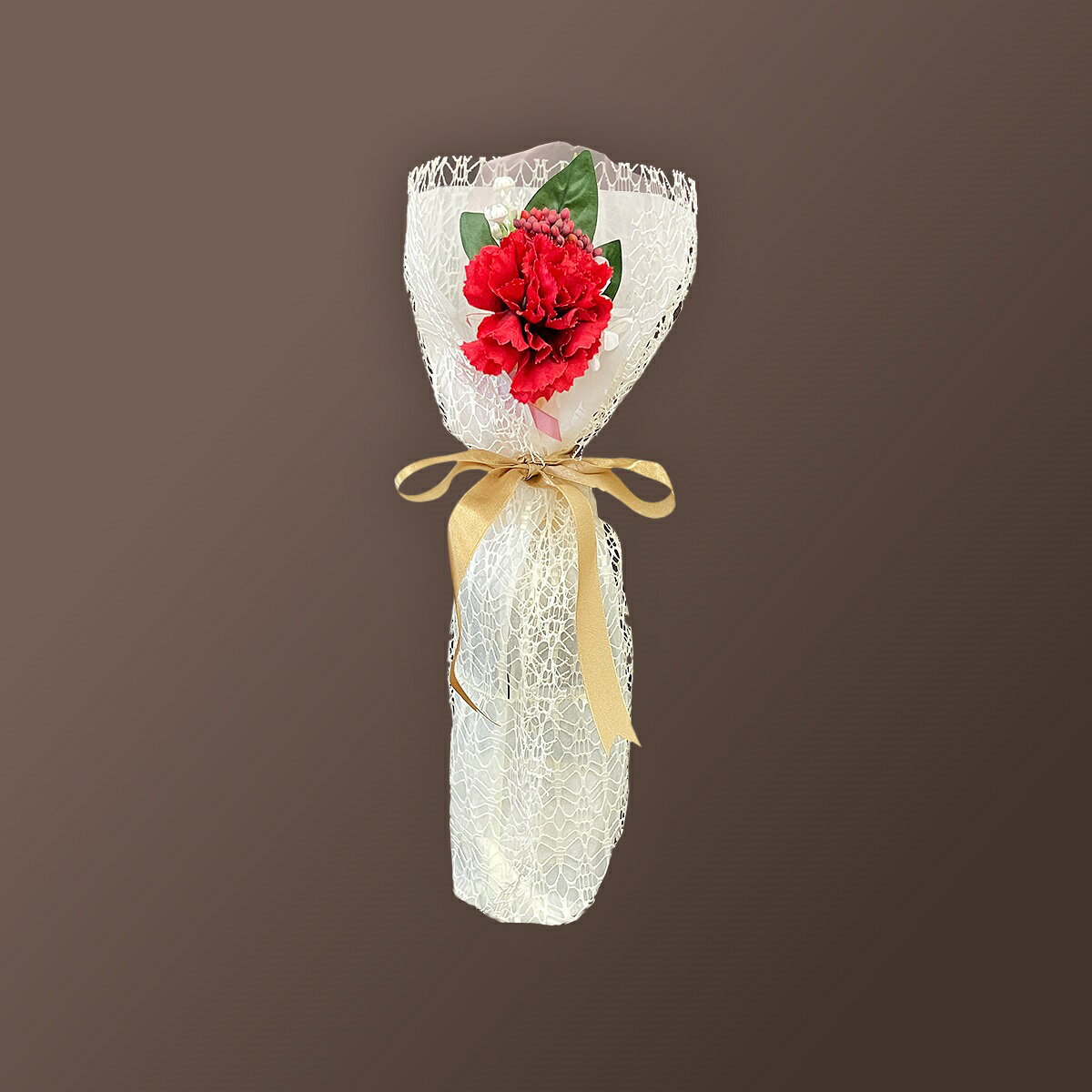 母の日用フラワーラッピング(ゴールド)