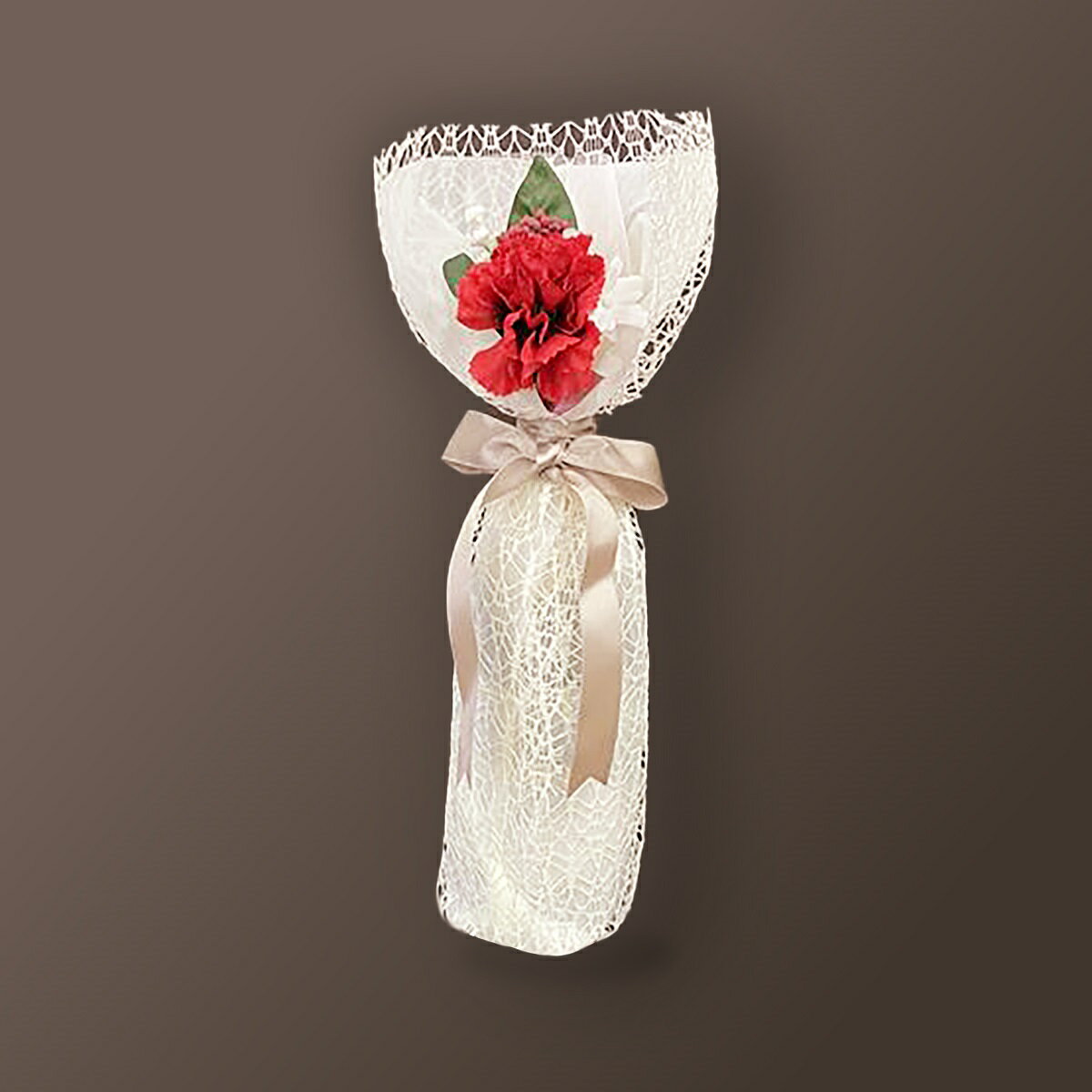 母の日用フラワーラッピング(ピンクベージュ)