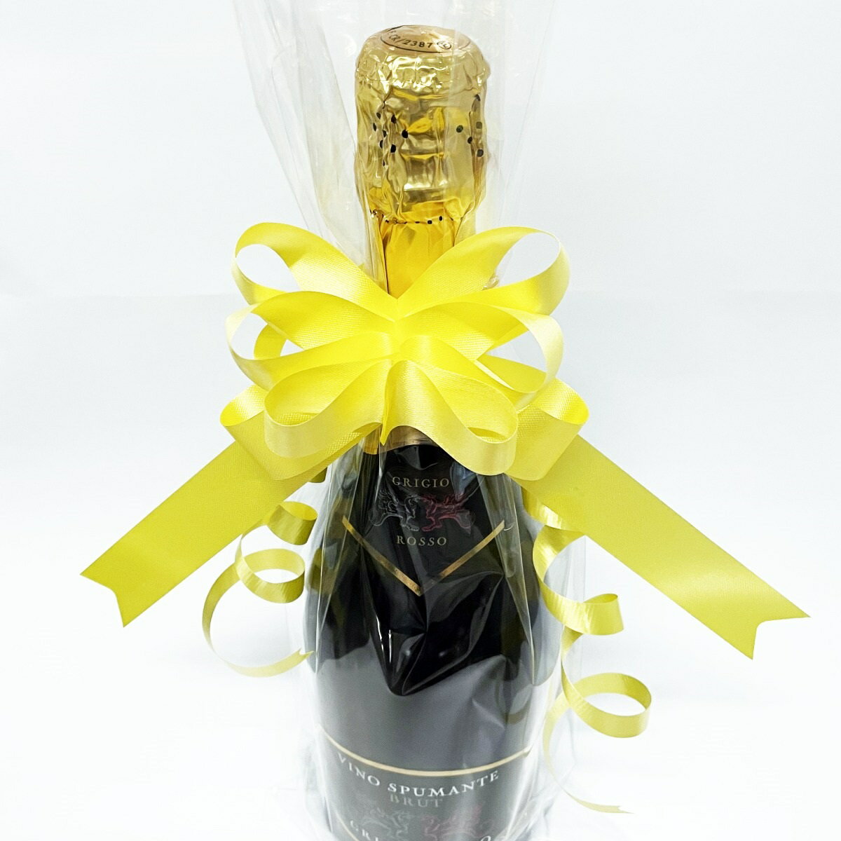 簡易ラッピング【イエロー】(透明袋&リボン)